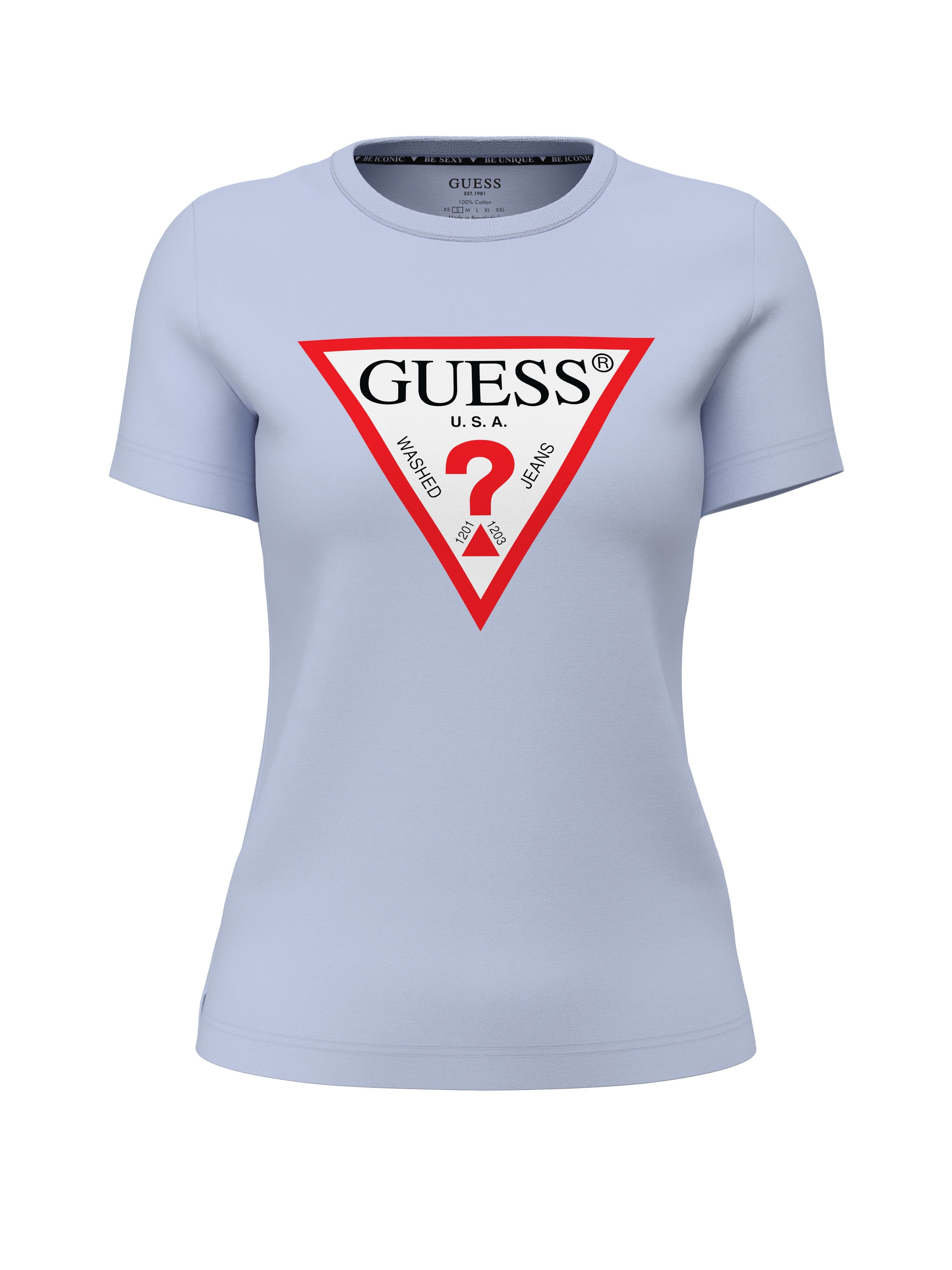 Guess T-Shirt SS CN ORIGINAL TEE mit Logo-Dreieck, Regular Fit