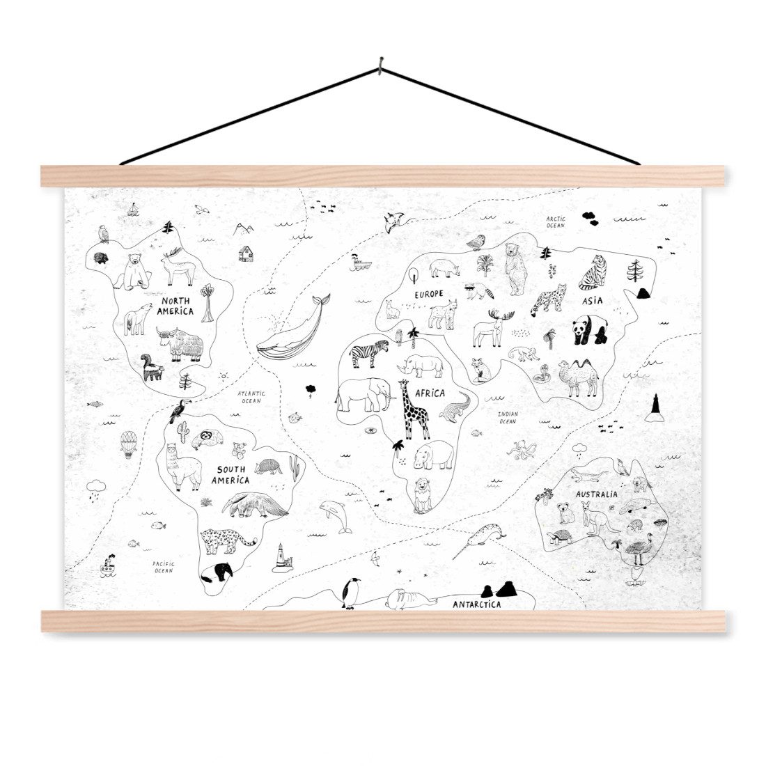MuchoWow Poster Weltkarte - Kinder - günstig online kaufen