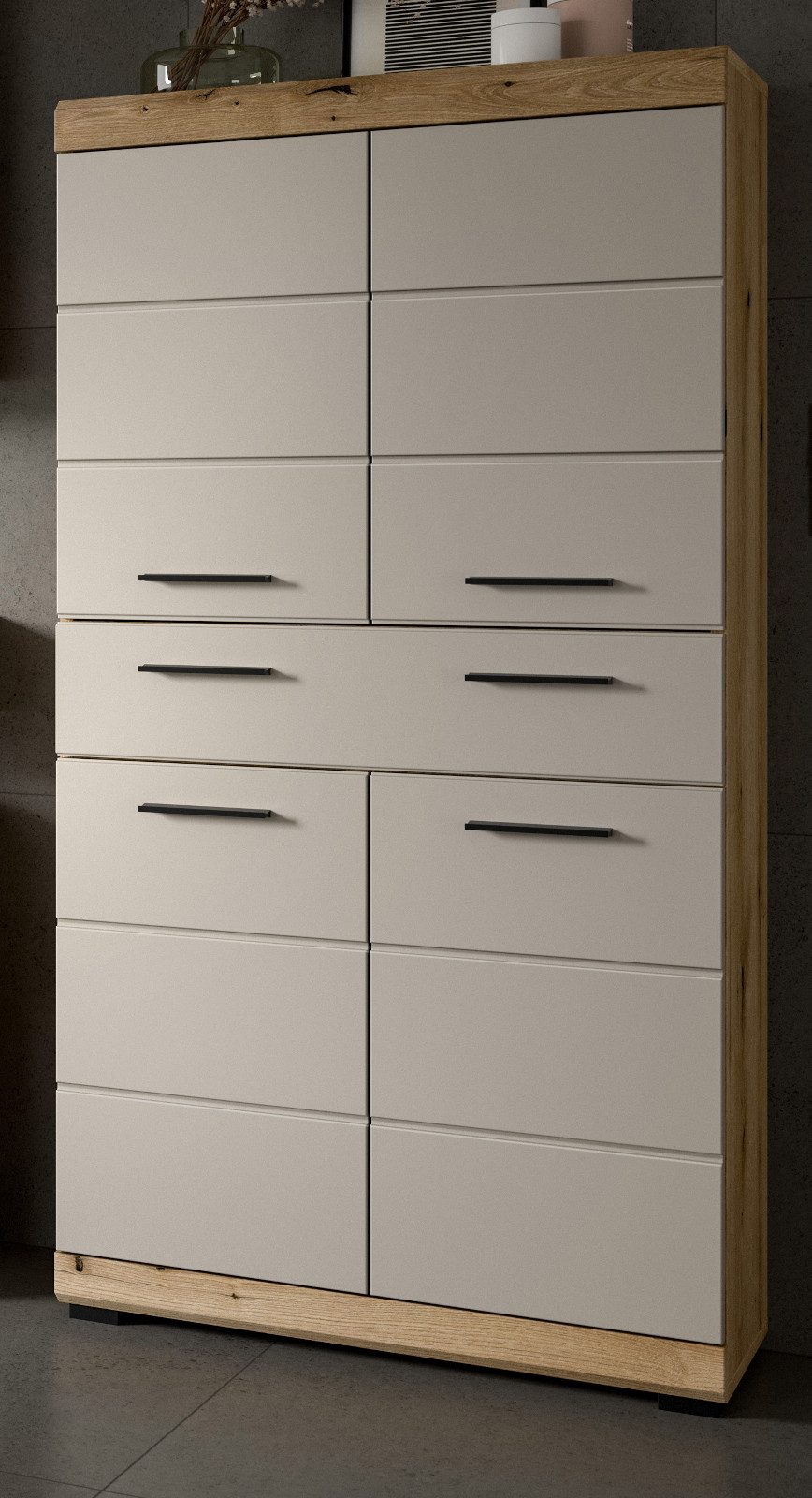 Inn.Furn Midischrank Shawn (Badschrank in Eiche Dekor und Sand / Kaschmir, günstig online kaufen