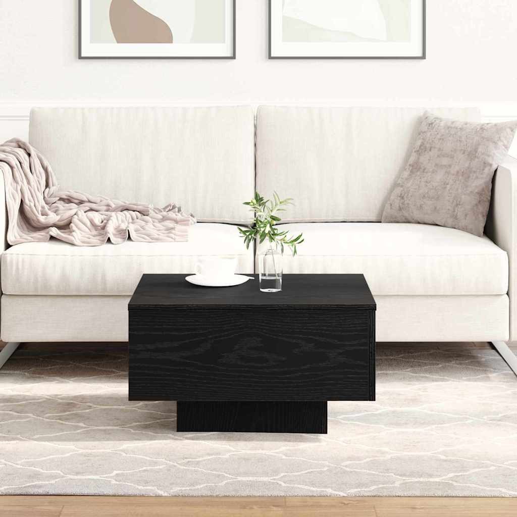 furnicato Couchtisch Moderner 55 x 55 x 31 cm in Schwarz Eichen-Optik (1-St), Stabiler Wohnzimmertisch mit glatter Oberfläche für das Wohnzimmer – Bild 4 von 5