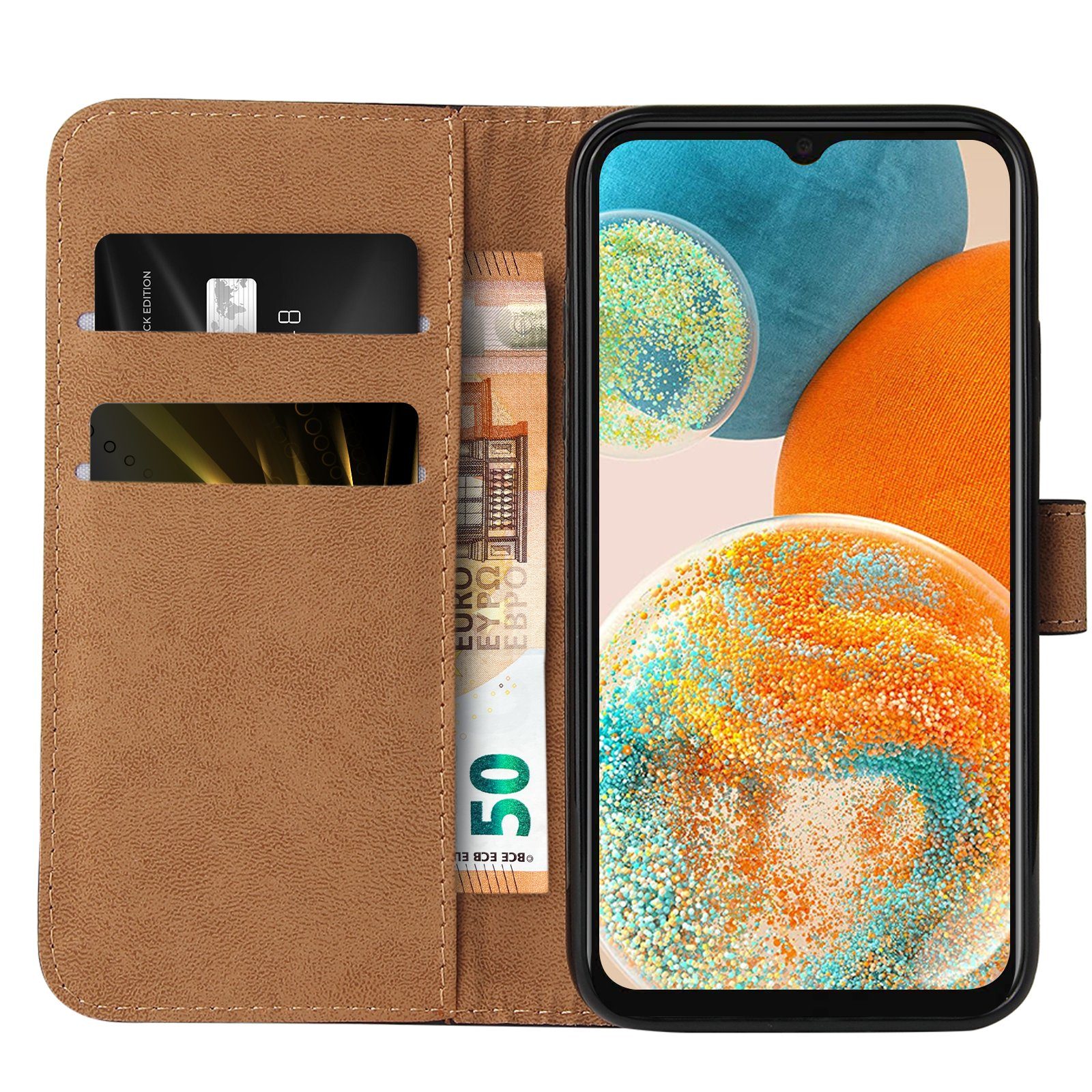 Tec-Expert Handyhülle Klapp Hülle für Samsung Galaxy A23 5G 6.6 Zoll, 6.6, Flip Case für Samsung Galaxy A23 5G