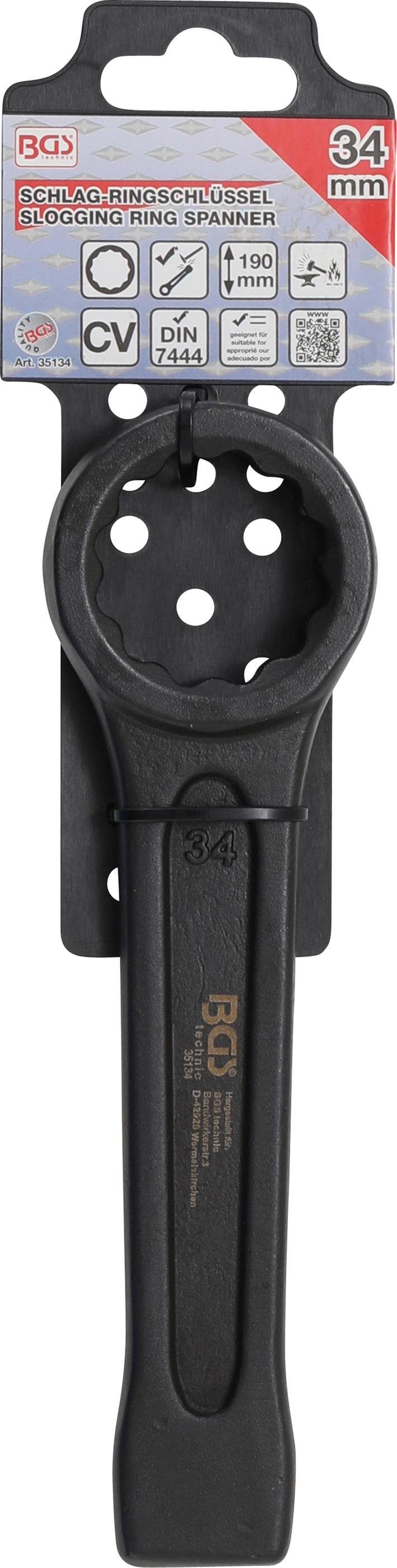 SW BGS Schlag-Ringschlüssel, 34 mm technic Ringschlüssel
