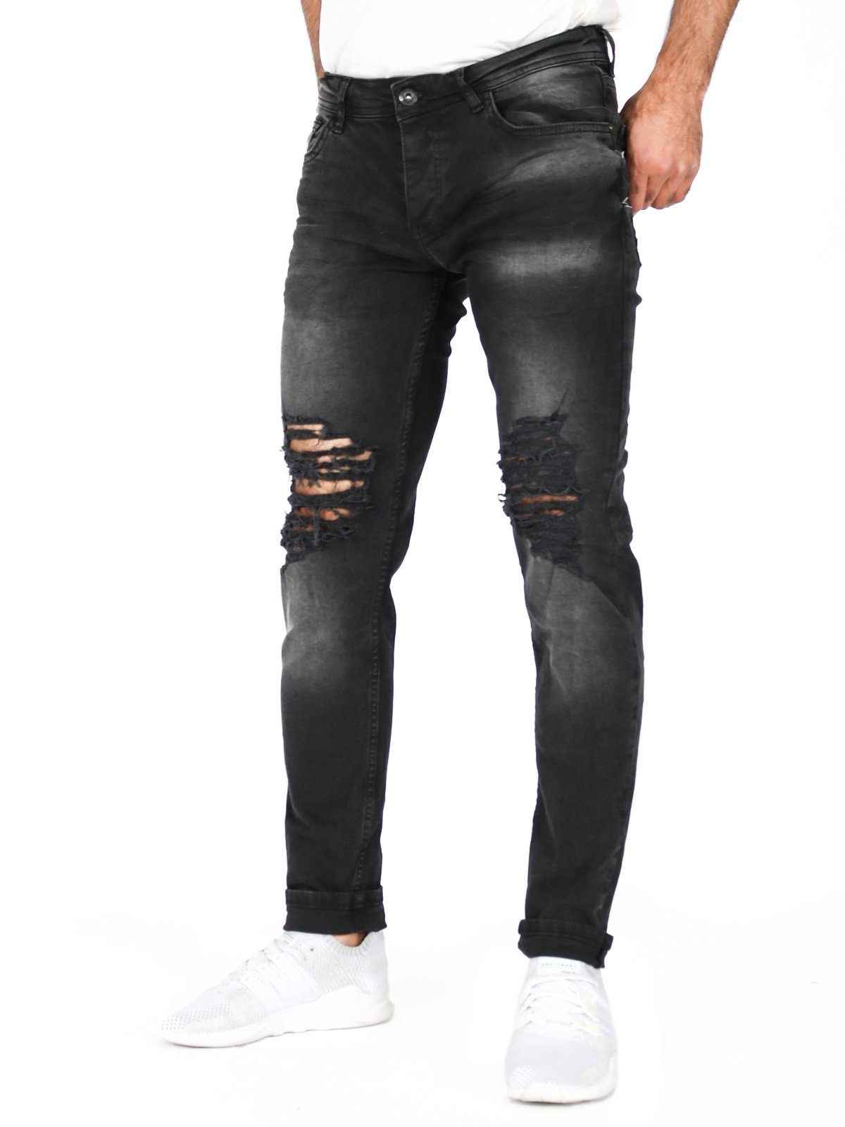 Denim House Skinny-fit-Jeans Destroyed - Jeans - 30 Stretch Länge Röhren 1503