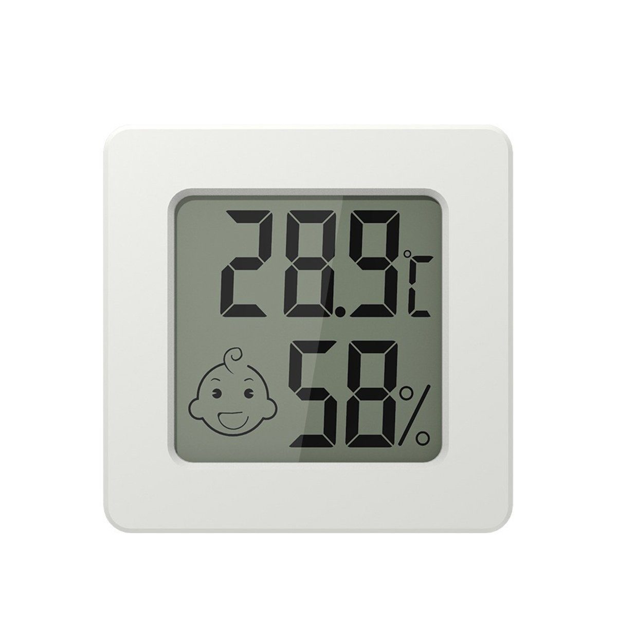 XDeer Raumthermometer Mini Thermometer Hygrometer Raumthermometer, Digital Innen Temperatur Monitor für Innenraum Babyraum Weiß