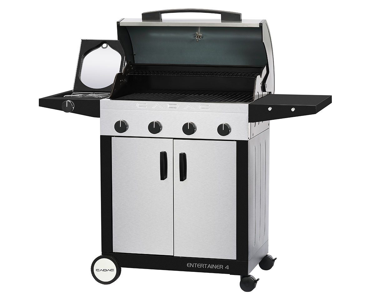 CADAC Gasgrill Entertainer SUPREME EDELSTAHL 4B+SB Gasgrill 4 Brenner Seitenbrenner