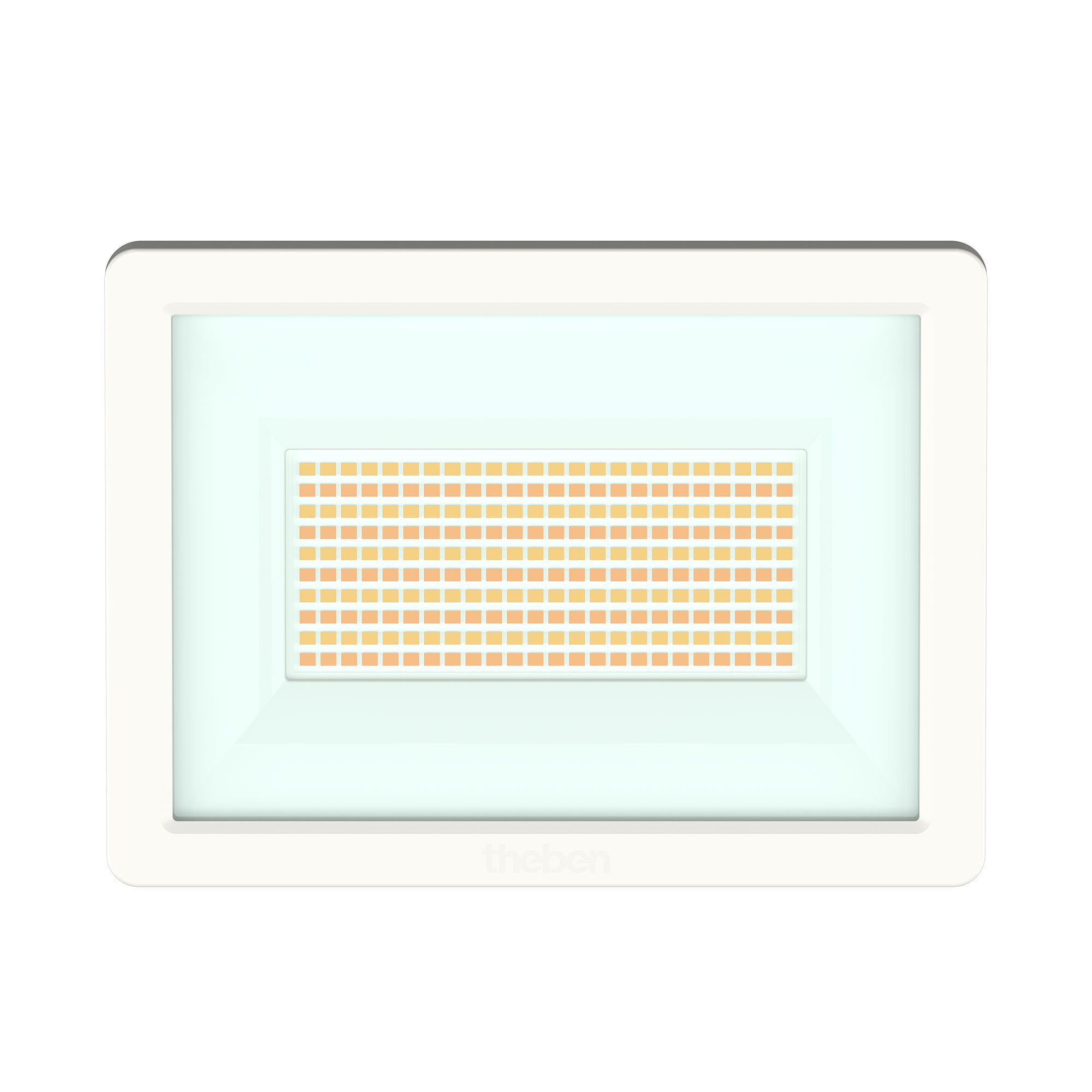 theben LED Flutlichtstrahler theLeda B50 dual WH, 50W LED Außenstrahler, 6900lm, 3000K/4000K umschaltbar, IP65