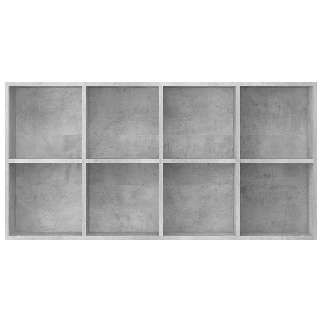 furnicato Betongrau Bücherregal/Sideboard 66×30×130 Bücherregal Holzwerkstoff cm