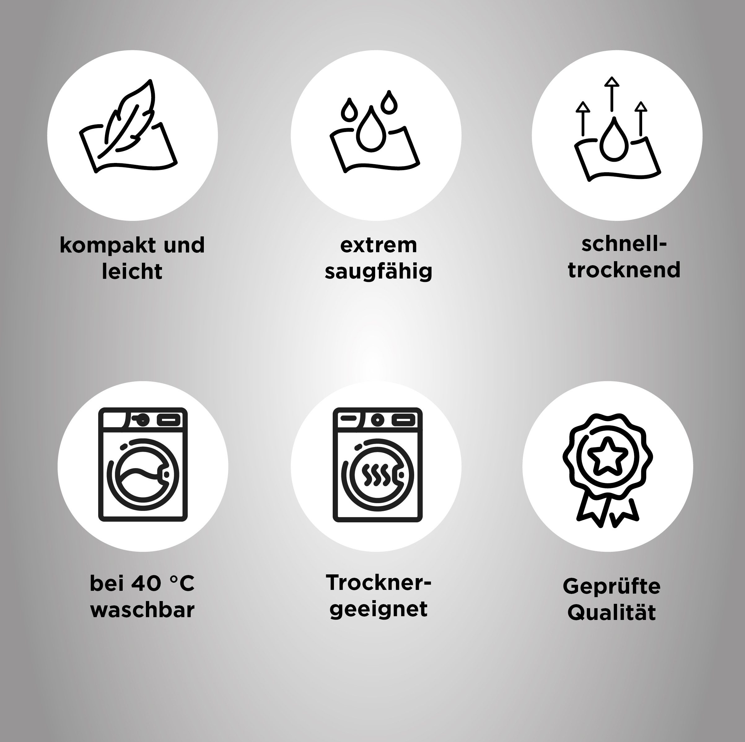 Dyckhoff Sporthandtuch Mikrofaser Sporttuch, Microfaser (1-St), auch als 2er Set erhätlich