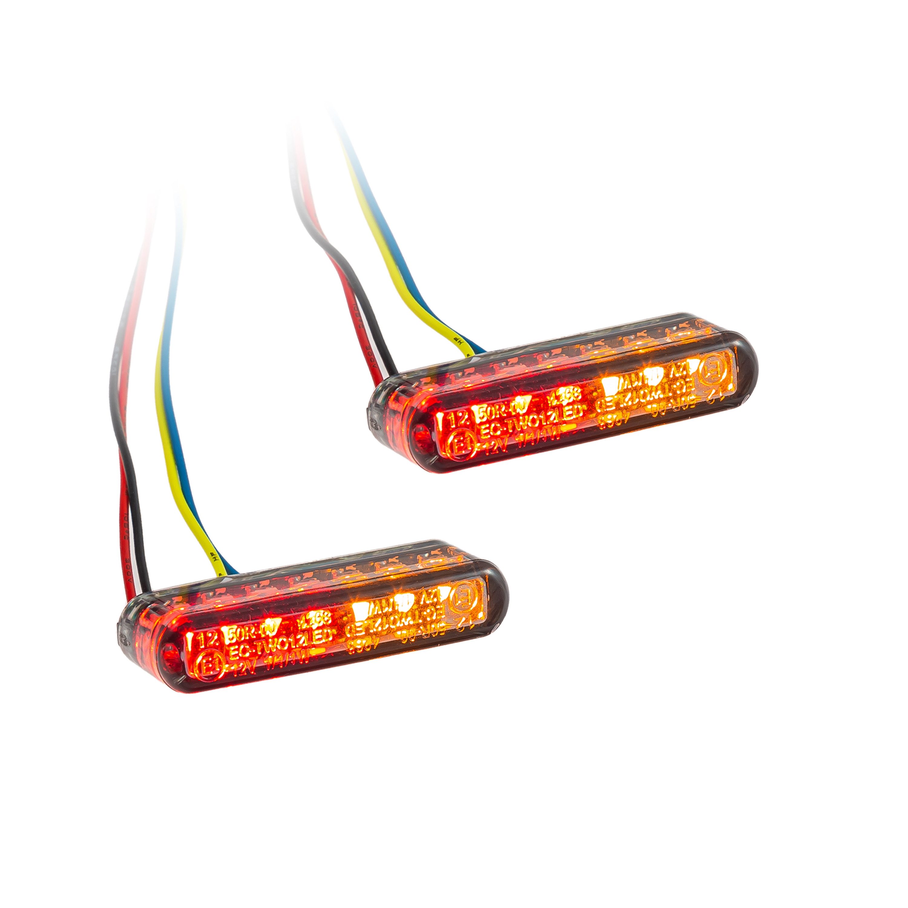 ZIEGER Blinker LED Einbaublinker mit integrierten Rück-/ Bremslicht Shorty getönt