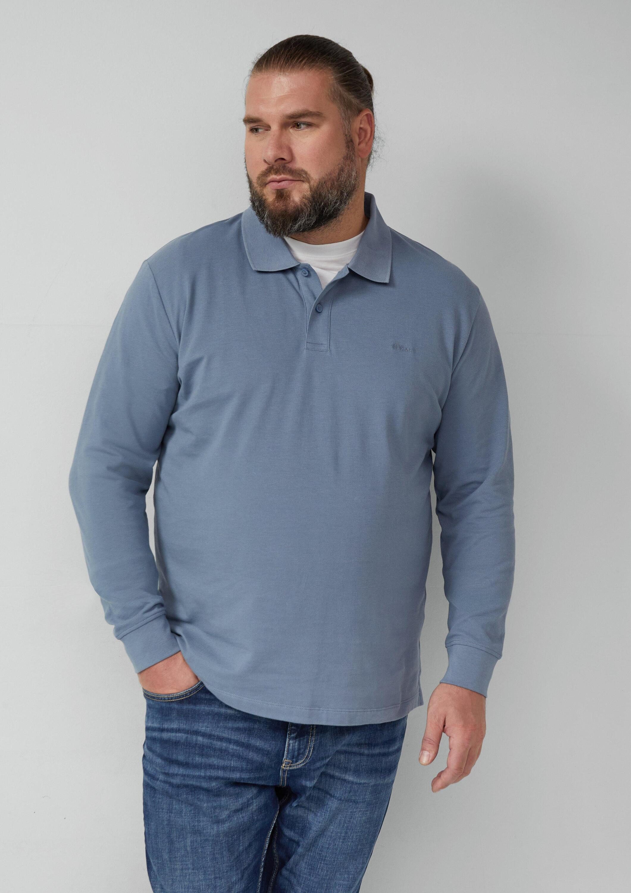 Langarmshirt Polo-Shirt
