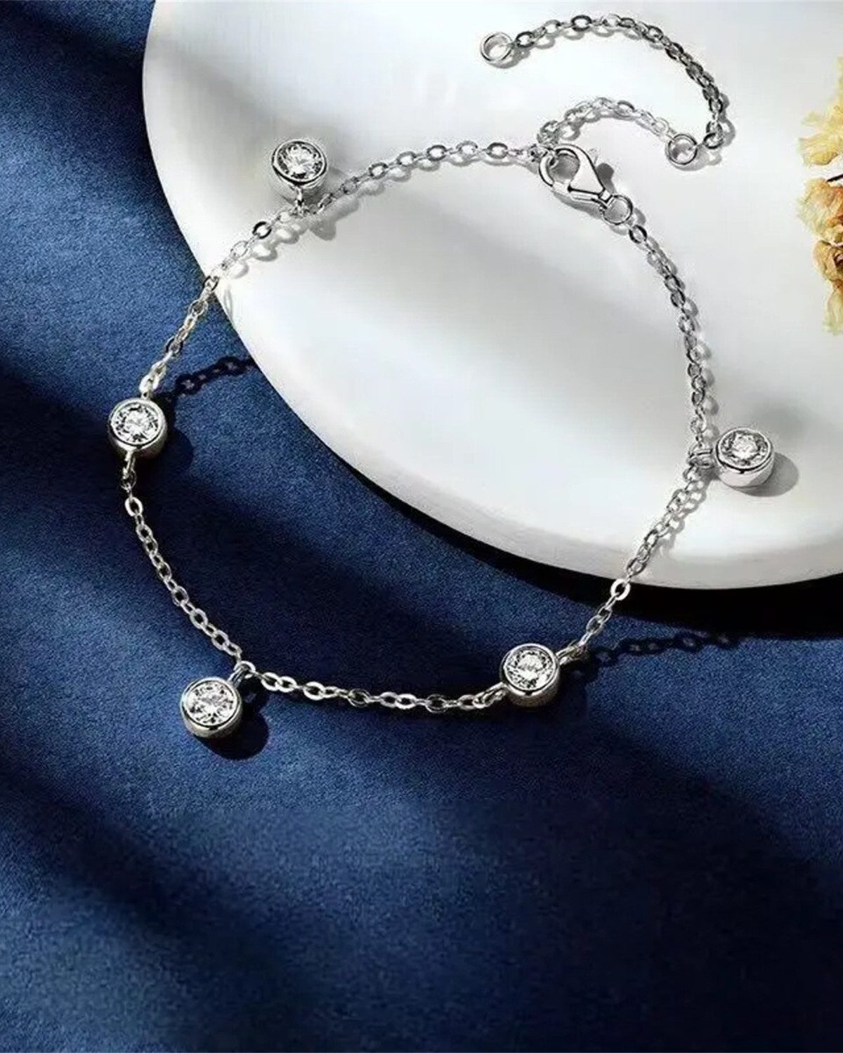 Staufergold Tennisarmband Tennis-Armband „Fine Line“ Silber, hypoallergen und wasserfest