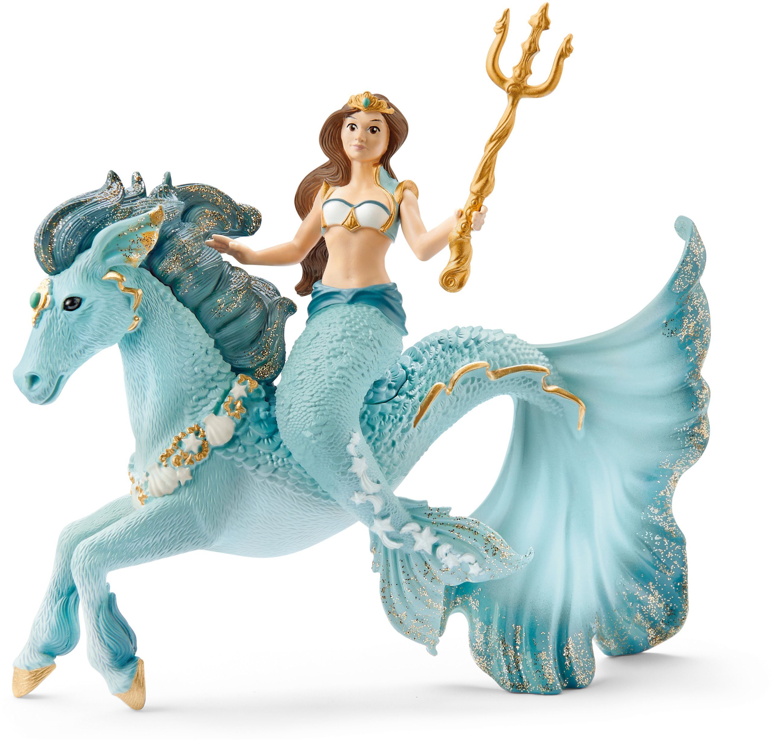 Schleich® Spielfigur BAYALA®, Meerjungfrau-Eyela auf Unterwasserpferd (70594) | Tierfiguren