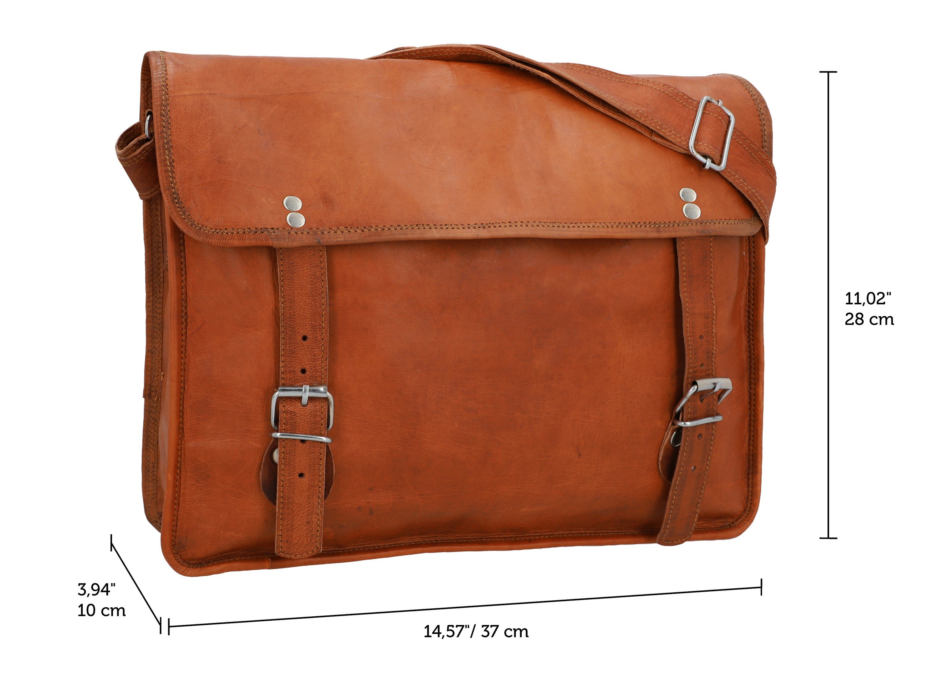 Gusti Leder Umhängetasche Gusti Leder Umhängetasche John 15" (1-tlg), Aktenordner