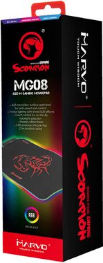 MARVO Gaming Mauspad MG08, 7-Farbiges RGB LED; 350 x 250 mm