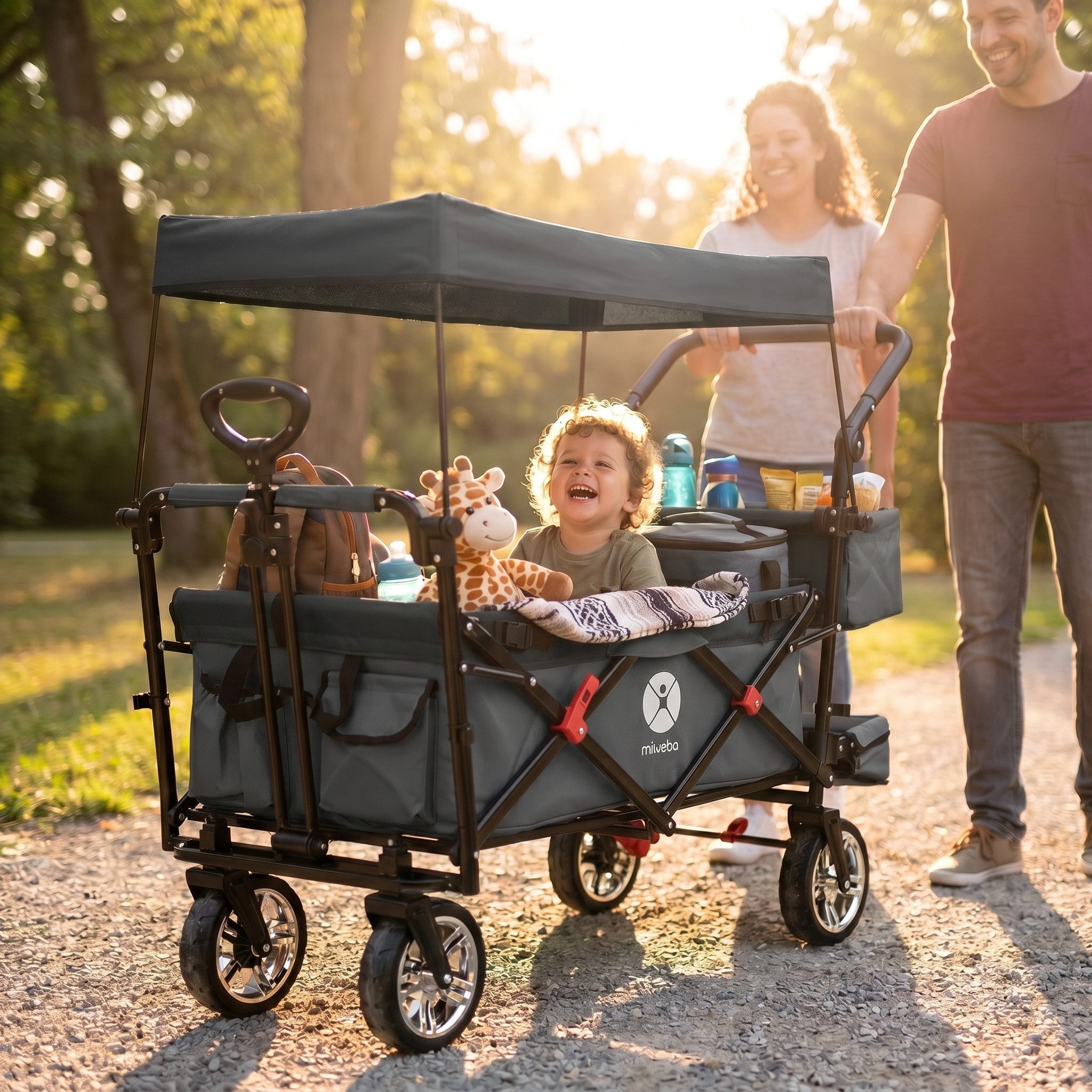 miweba Bollerwagen faltbar Transportkarre Handwagen Bollerwagen MB-20 (Bollerwagen klappbar, Kinderwagen, Handwagen, Transportwagen, 1-tlg., faltbarer Bollerwagen, Bollerwagen für Kinder), faltbarer Bollerwagen, Handwagen, Transportwagen