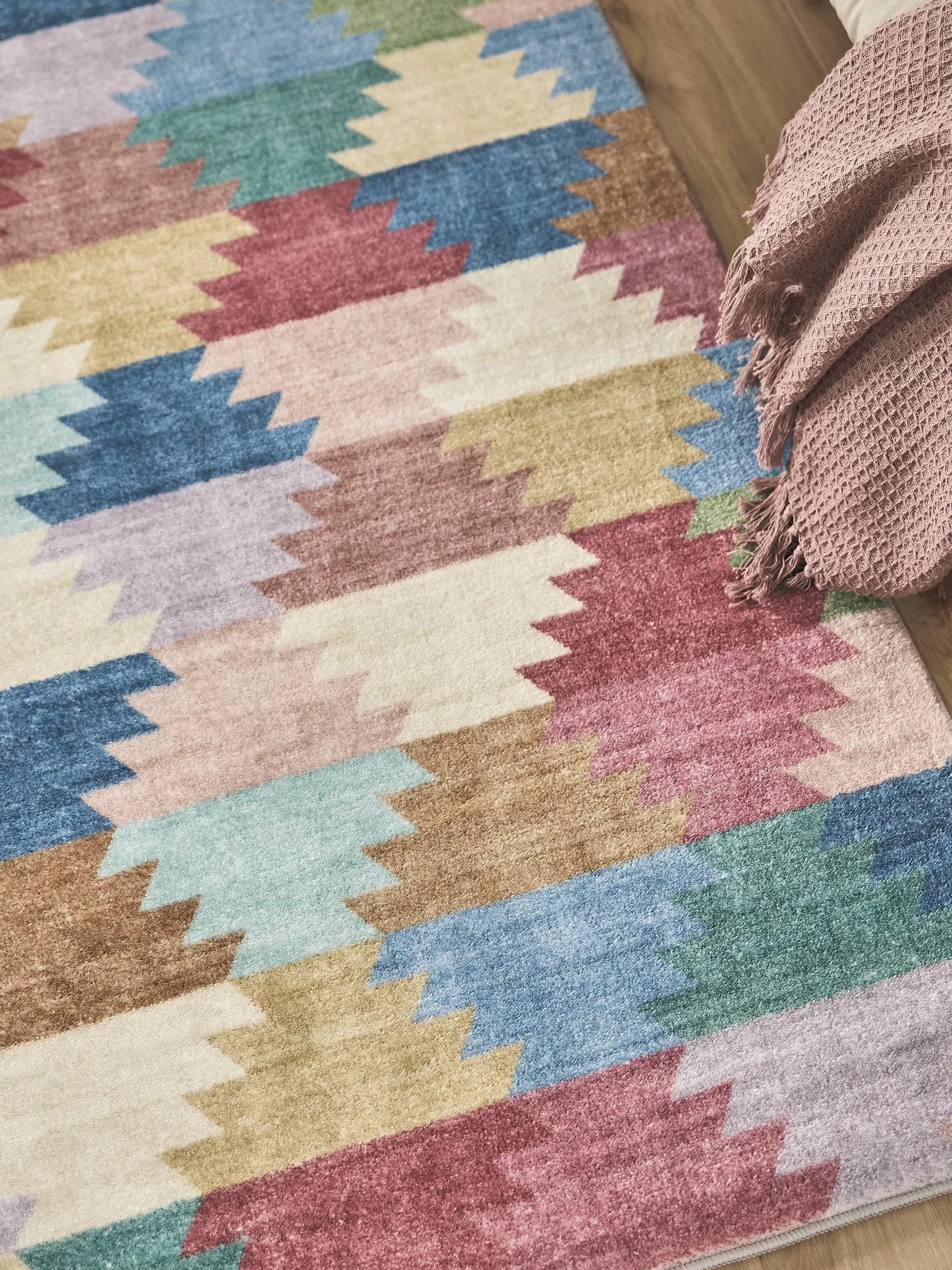 benuta Teppich Mara, rechteckig, Höhe: 6 mm, Teppich Wohnzimmer, Schlafzimmer, Esszimmer, Flur, Kunstfaser, Cozy