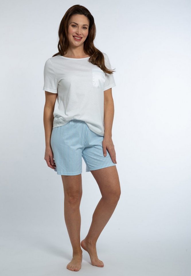 Mey Pyjama Night2Day Organic Cotton (Set, 2 tlg) Schlafanzug - Baumwolle -  Locker sitzendes T-Shirt, Hose mit elastischem Bund