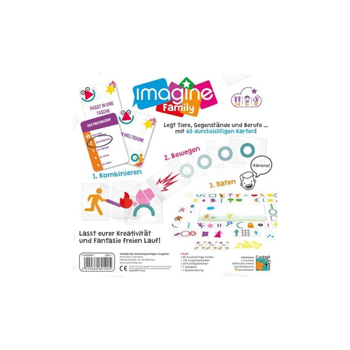 Asmodee Spiel Kartenspiel - Imagine Family, Brettspiel