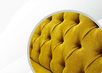 JVmoebel Chesterfield-Sofa Gelbe große Chesterfield Couch modernes Sofa Luxus Neu, Made in Europe
