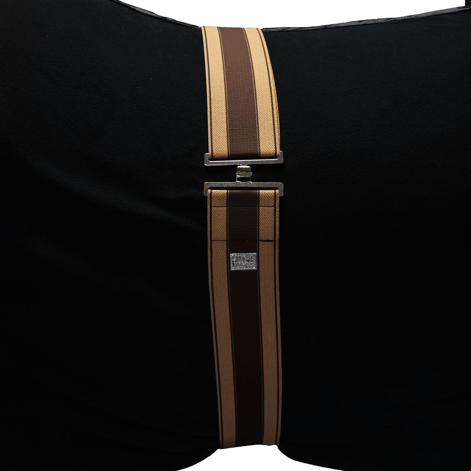 EQuest Pferde-Stalldecke elastischer Gurt für Лошадиные попоны, mokka-beige, Einheitsgröße
