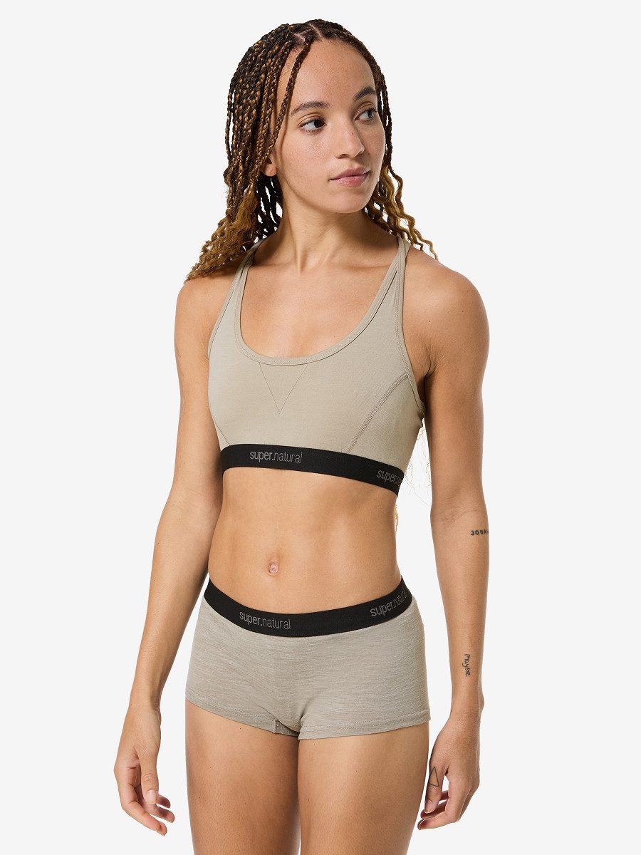 SUPER.NATURAL Funktionsslip für Damen, Merino TUNDRA175 BOYFRIEND HIPSTER Funktionsunterwäsche, atmungsaktiv