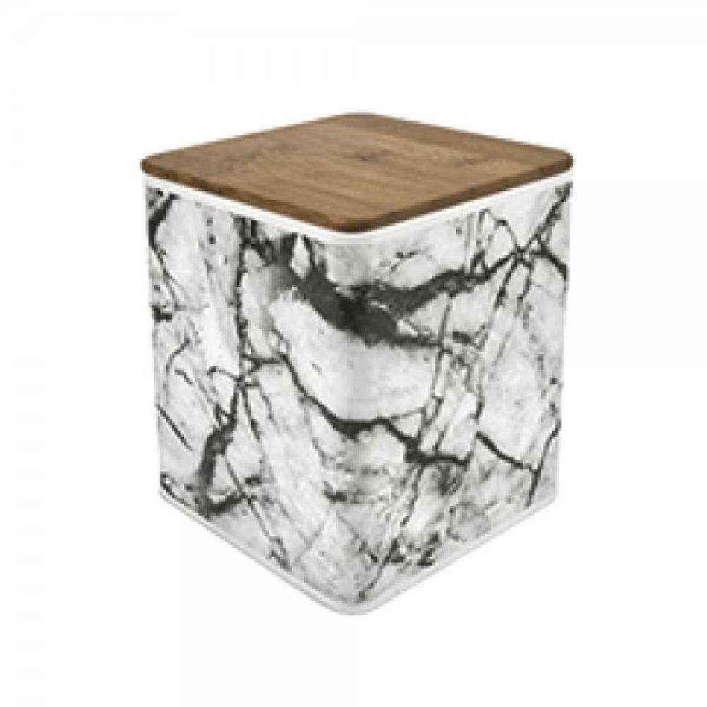 Present Time Keksdose Vorratsdose Marble Small Tin White (11x14cm)