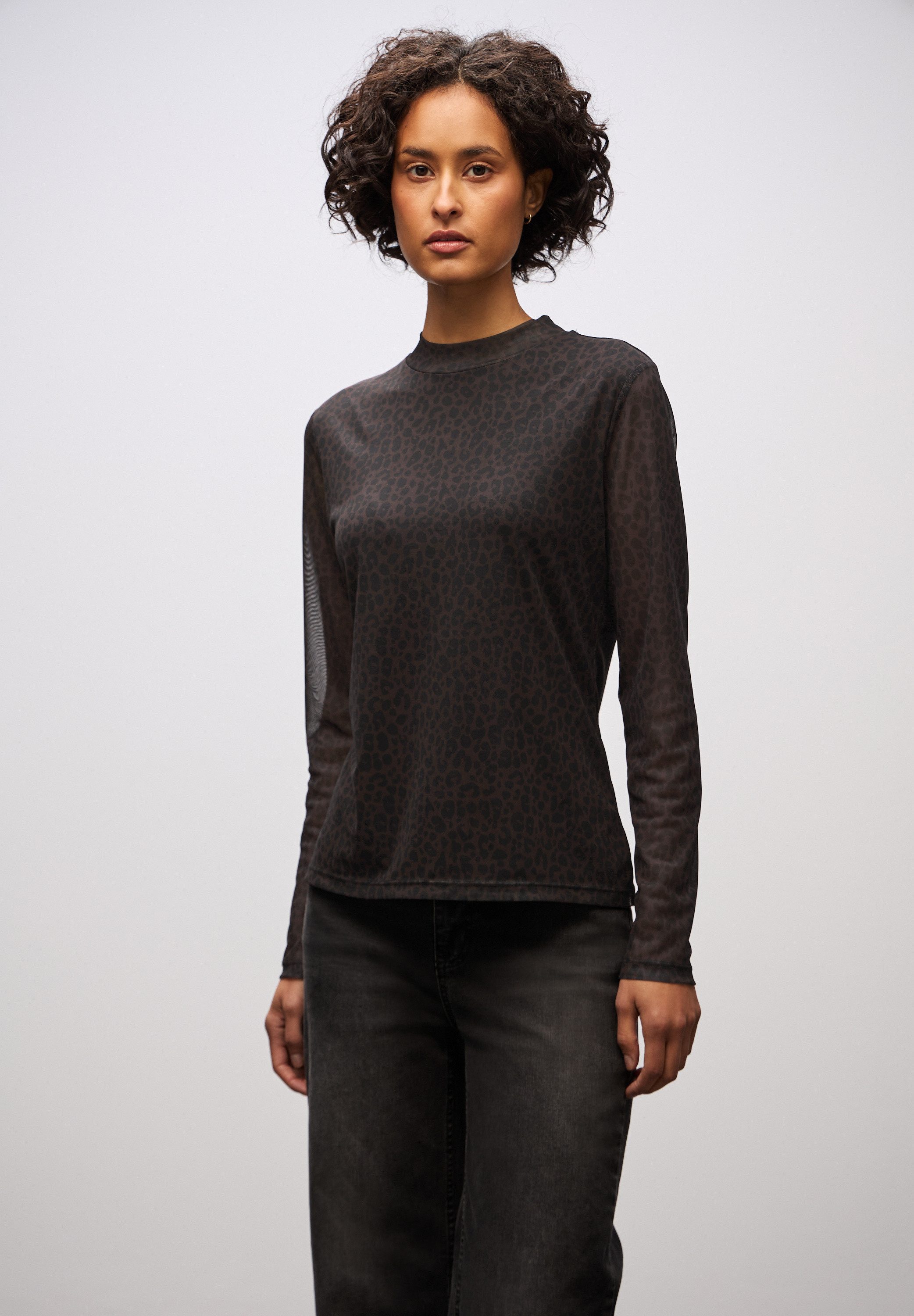 STREET ONE Langarmshirt mit Leomuster günstig online kaufen