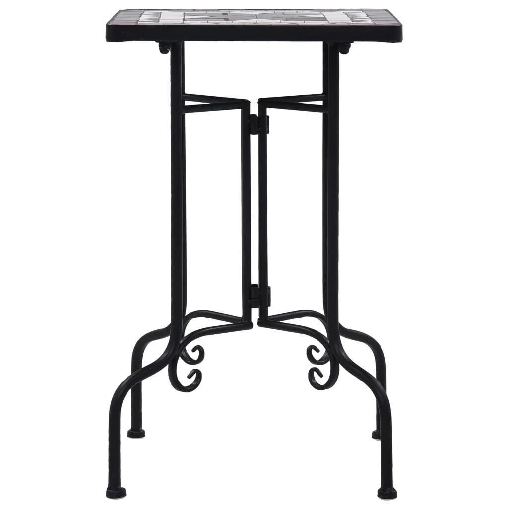 vidaXL Blumenständer Beistelltisch Mosaik Keramik Schwarz günstig online kaufen