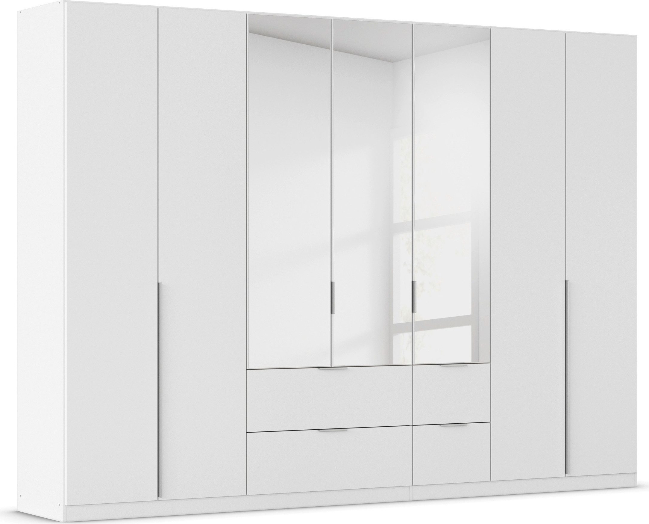 OTTO home Drehtürenschrank Kleiderschrank Schrank Garderobe AGORDO mit Dekor- oder Hochglanzfront (in zwei Griff-Farben, Breiten 91-360 cm) mit Außenschubkästen, in 7 Breiten und 2 Höhen MADE IN GERMANY