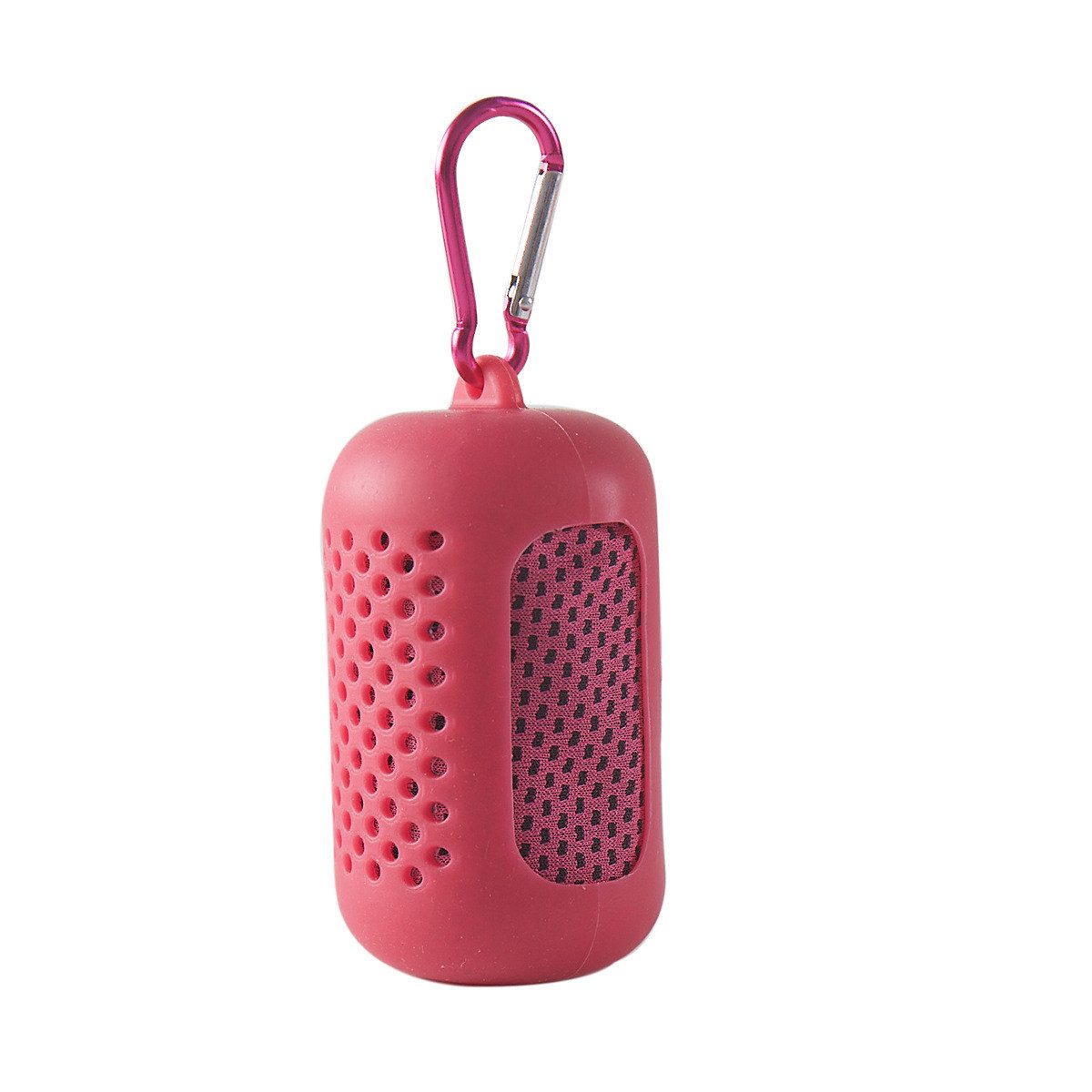 Blusmart Sporthandtuch Leichtes, schnelltrocknendes Kühlhandtuch, (mit Silikonhülle und Karabinerhaken, 1-St), Mikrofaser Handtuch, Für Sport, Wandern, Strand und Outdoor