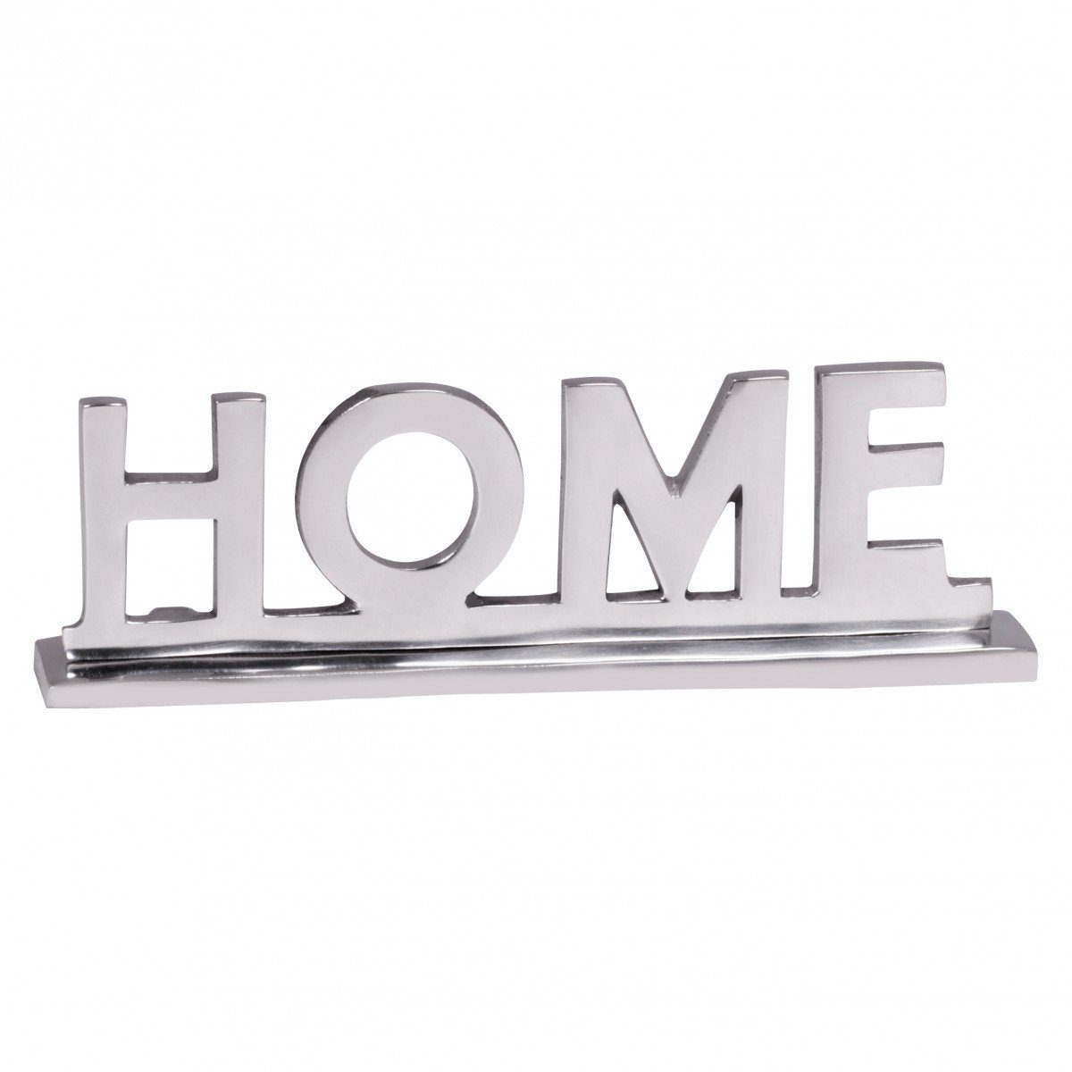 Wohnling Deko-Buchstaben WL1.930 (Home Deko Schriftzug Design Wohnzimmer Dekoration), Wohndeko für Esstisch Silber 22 cm, Aluminium Alu
