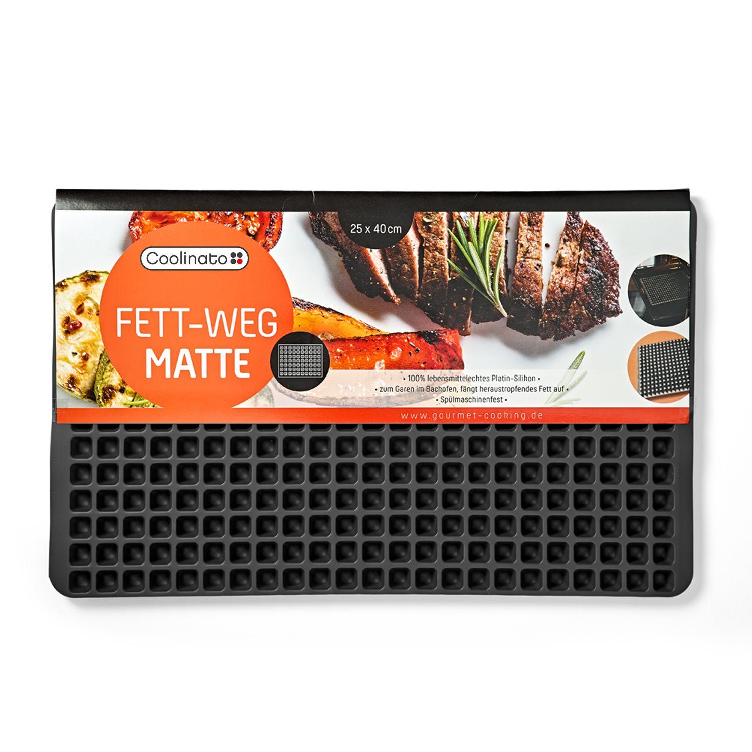 Platin Matte, antihaftbeschichtet Coolinato Backmatte Fett-Weg Silikon, 100%
