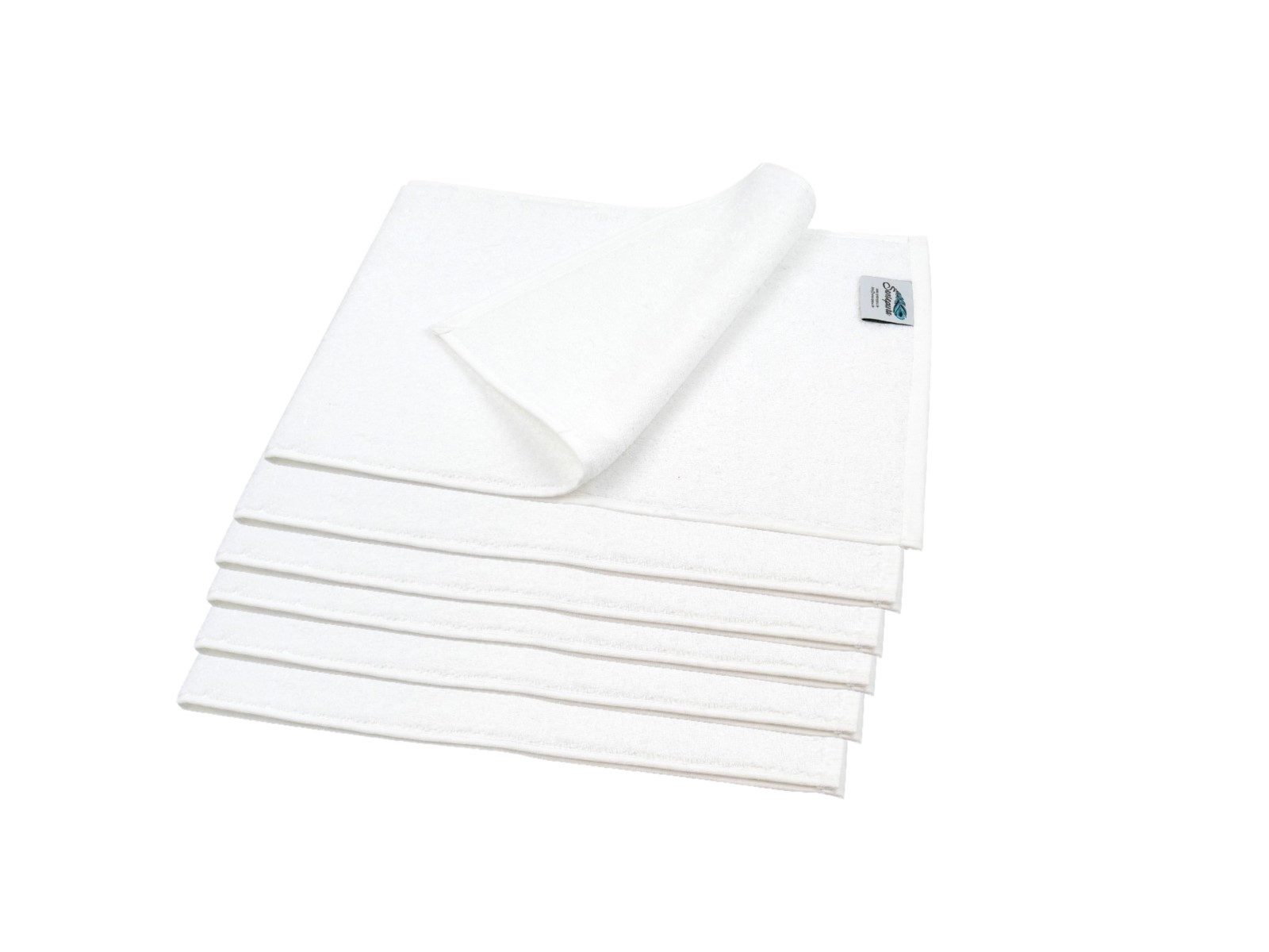Sensepura Gästehandtuch 6 Stück kleine Frottee-Handtücher, Oshibori weiß 30x80 cm, Frottee (Spar-Set, 6-St), hautfreundlich und pflegeleicht, 30x80 cm, Baumwolle