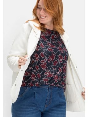 Sheego Sweatjacke Große Größen im Shacket-Stil, mit Umlegekragen