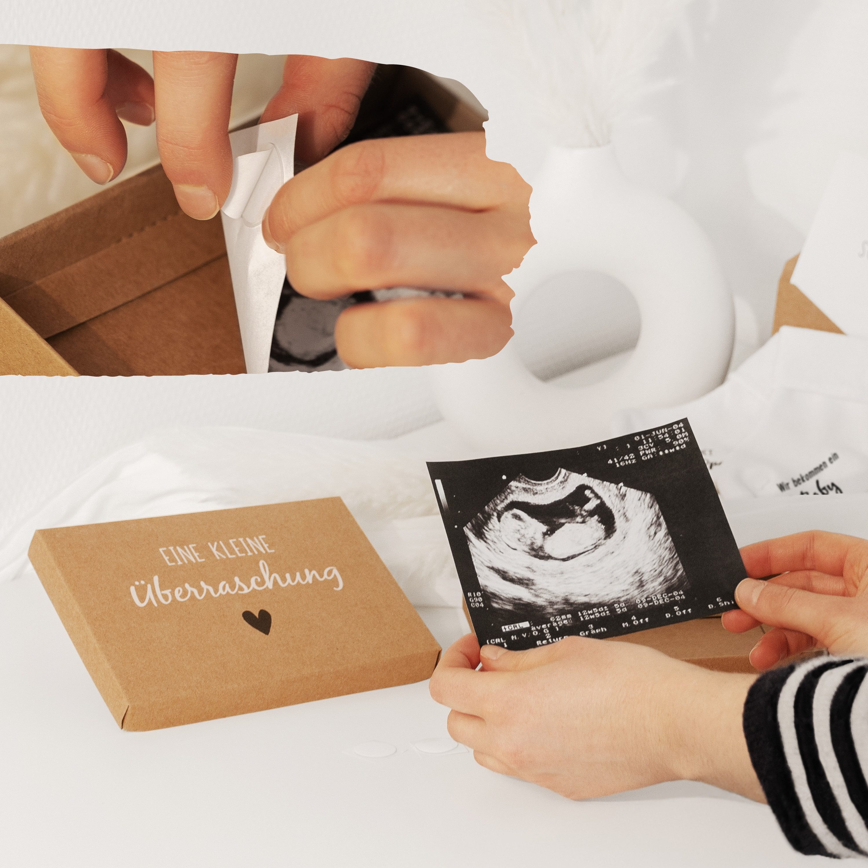 Amari Geschenkbox Babysocken Schwangerschaft verkünden für Eltern, Oma & Opa, mit Karte (Geschenkset, 1 Paar Socken, Karte & Umschlag in Geschenkbox), Du wirst  – Bild 3 von 5