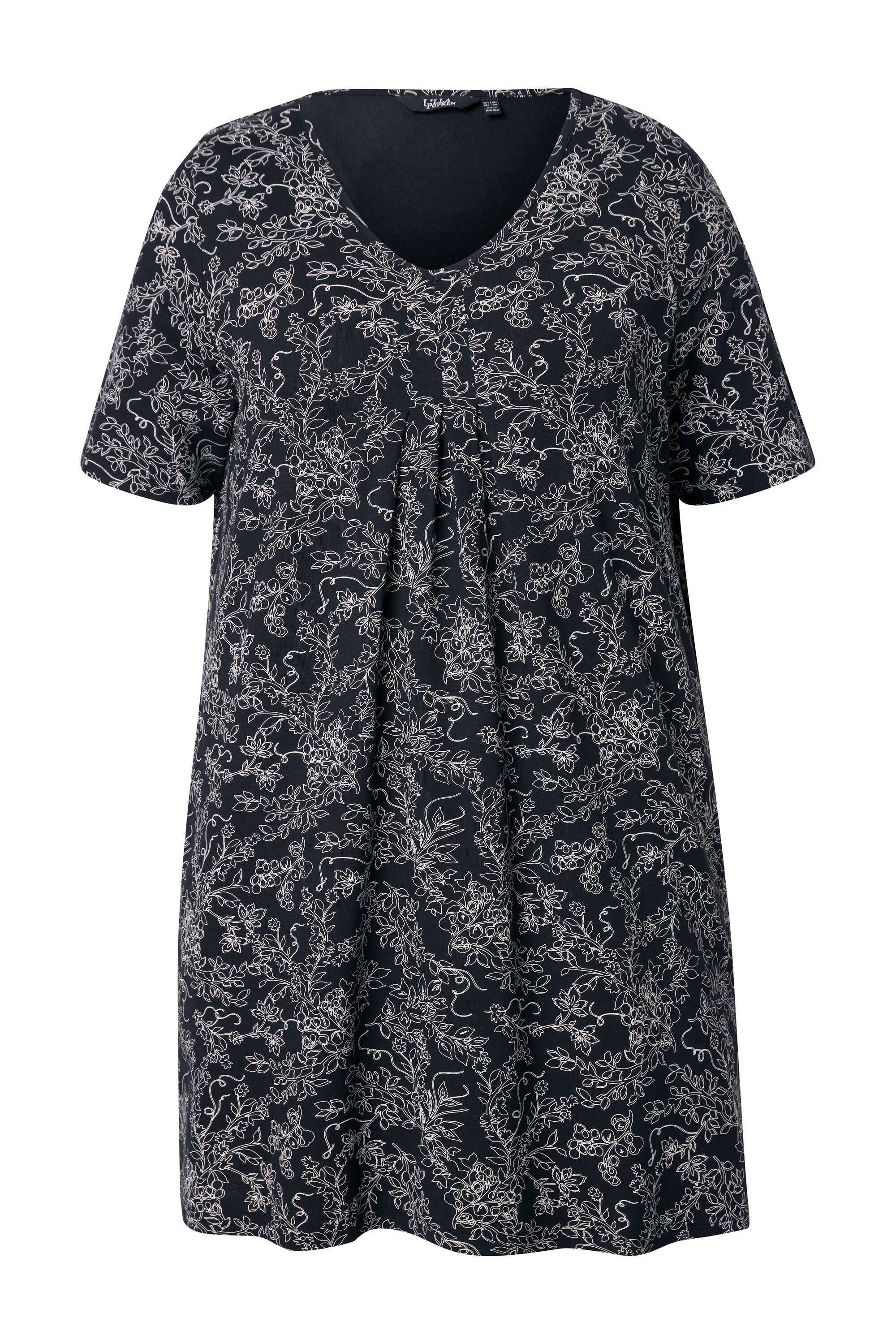 Ulla Popken T-Shirt Longshirt floraler Druck günstig online kaufen