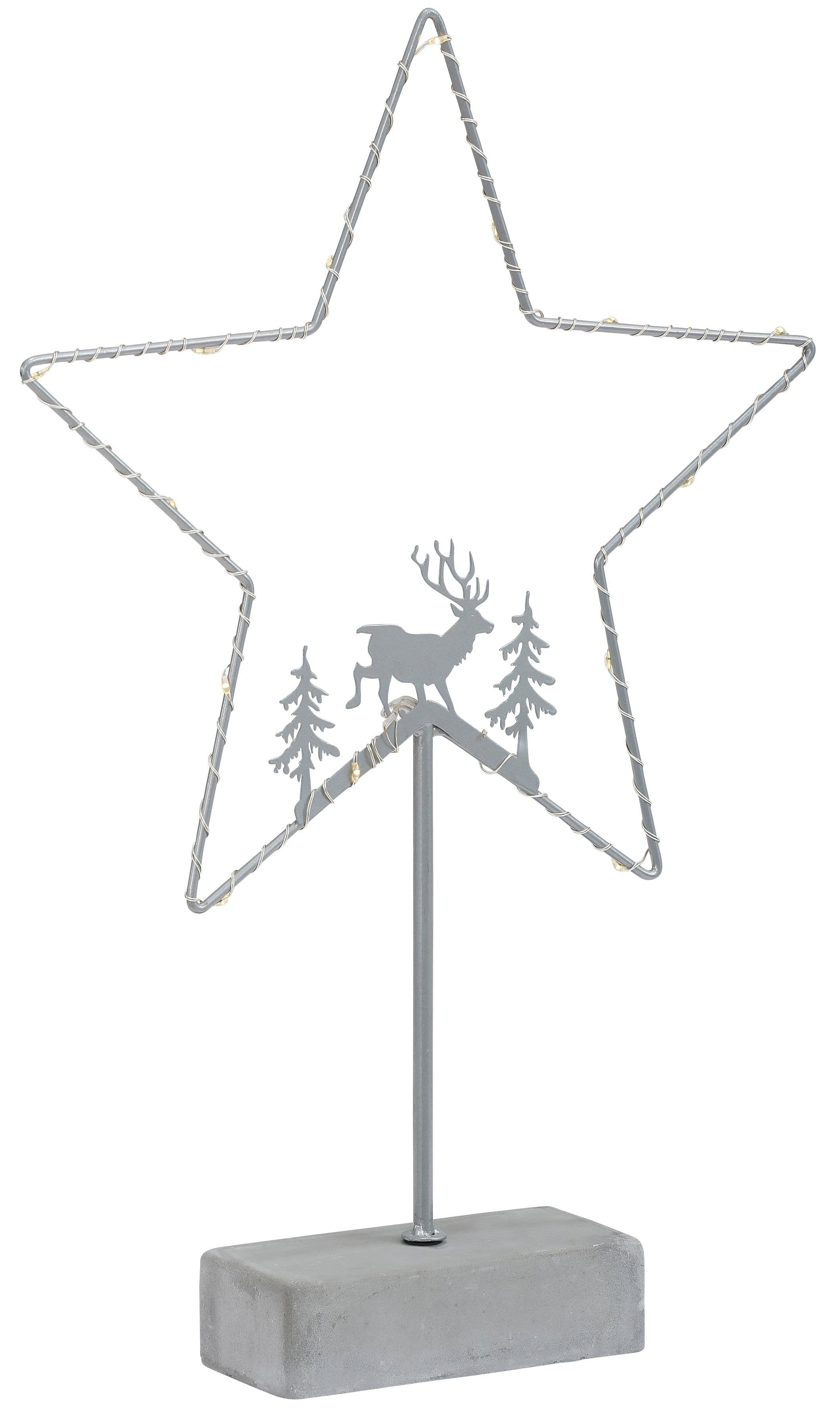 LED Weihnachtsstern, fest home 39,5 Stern warmen Timon, cm LED's, ca. my integriert, LED mit 15 Gestell Höhe Warmweiß,