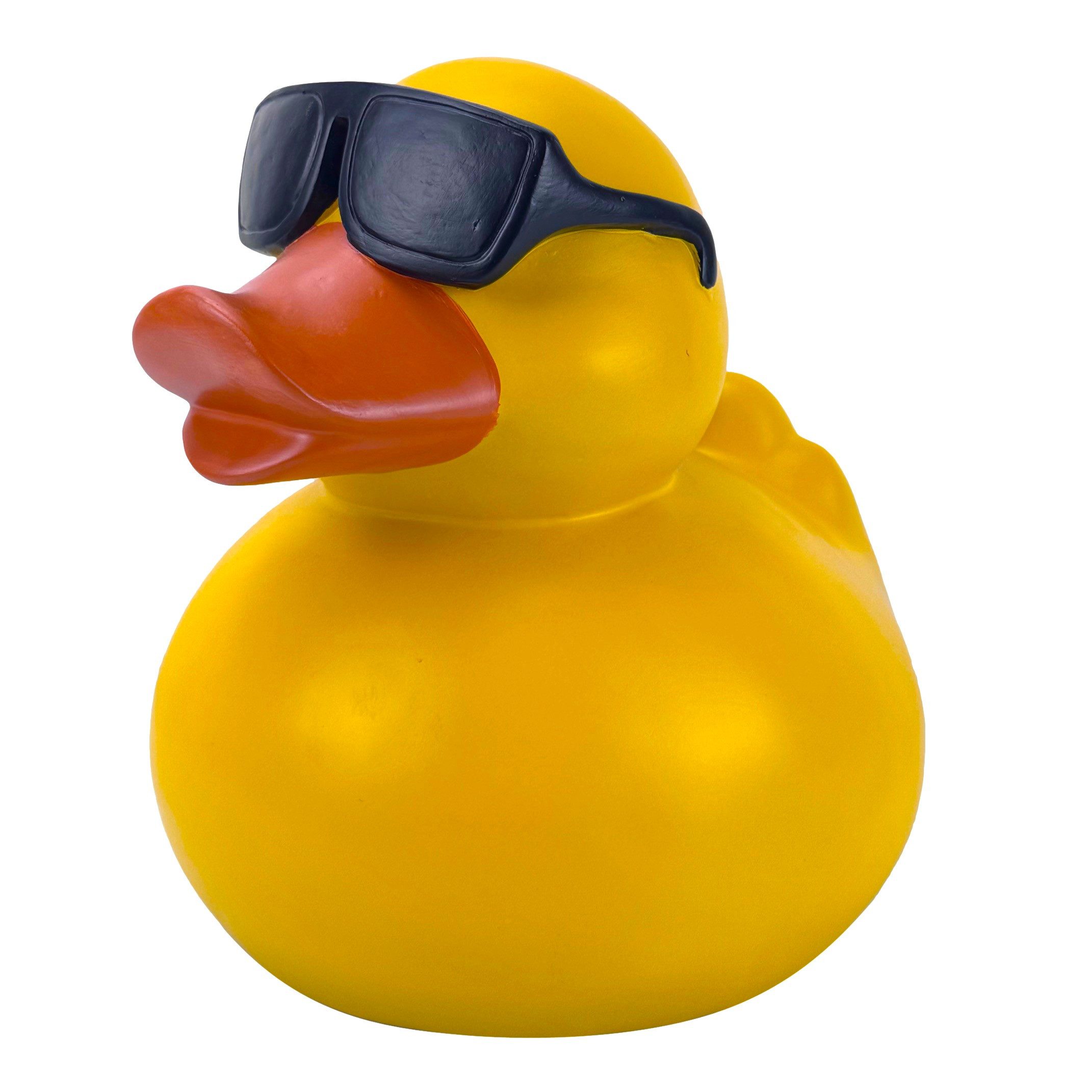 Online-Fuchs Dekofigur Quietscheente XL als Deko für das Badezimmer oder als Teichdekoration (wetterfest, 24 cm groß), aus Kunstharz (Polyresin) gefertigt - für den Innen- und Außenbereich