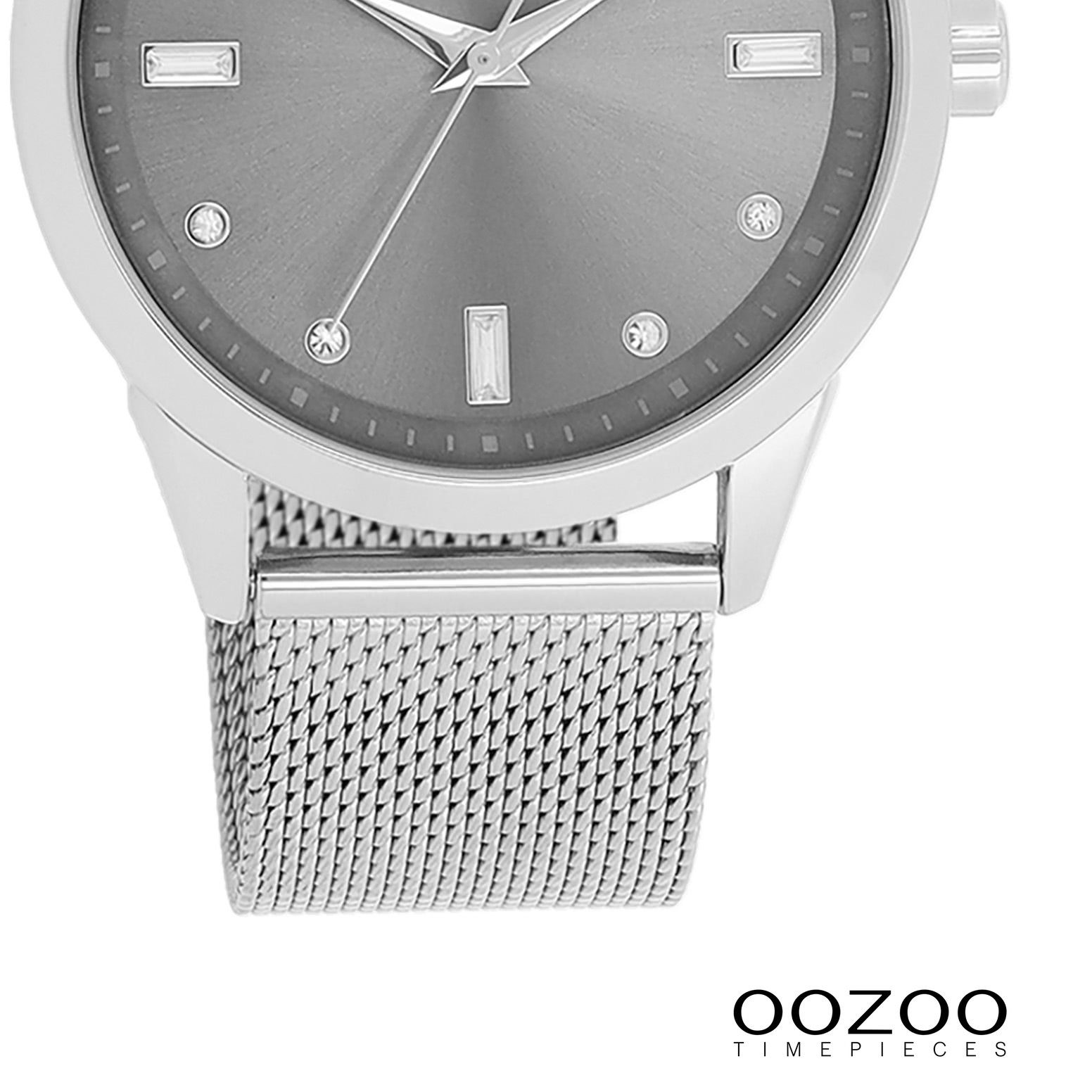 OOZOO Quarzuhr Oozoo Damen Armbanduhr Timepieces Analog, (Analoguhr), Damenuhr rund, groß (ca. 40mm) Metallarmband, Fashion-Style