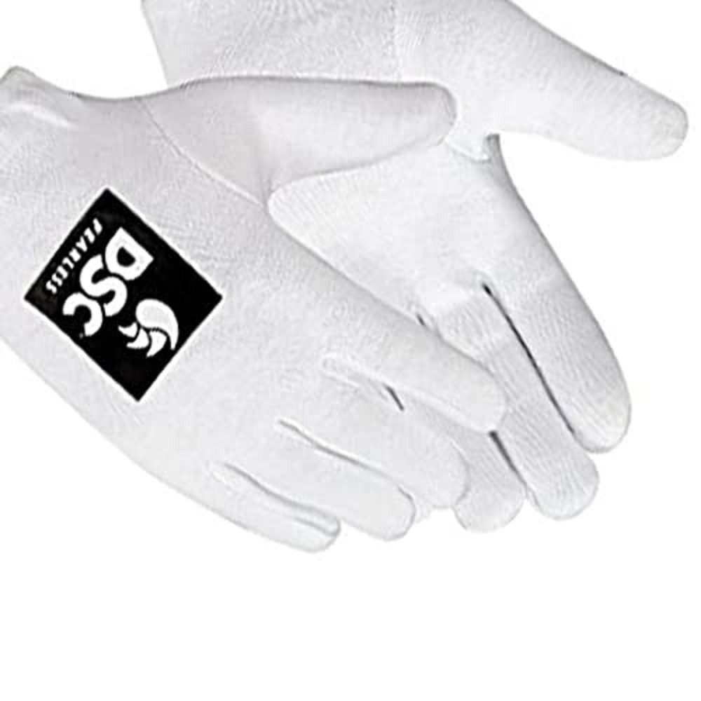 DSC Laufhandschuhe DSC Motion Cricket Batting Innenhandschuh (Verpackungsinhalt: 1 Paar Innenhandschuhe., Schnellere Schweißaufnahme und gepolsterte Baumwollhandfläche)