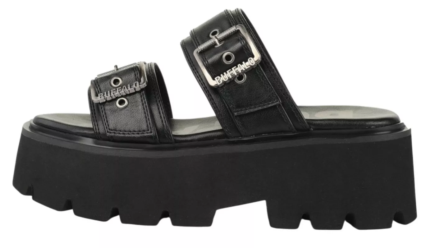 Buffalo 1602362 Brake Two Strap Black Sandale