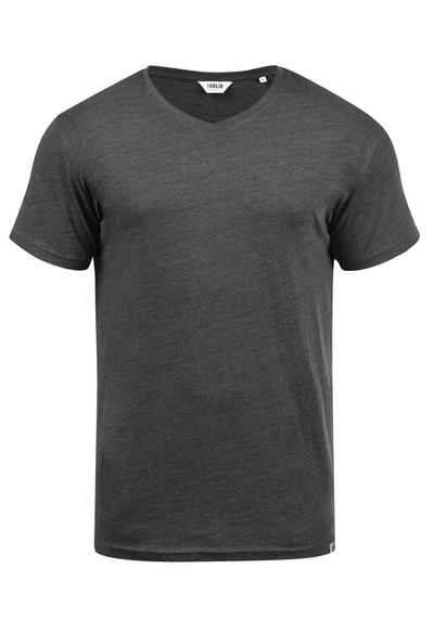 !Solid V-Shirt SDBedo Kurzarmshirt mit Melange Effekt