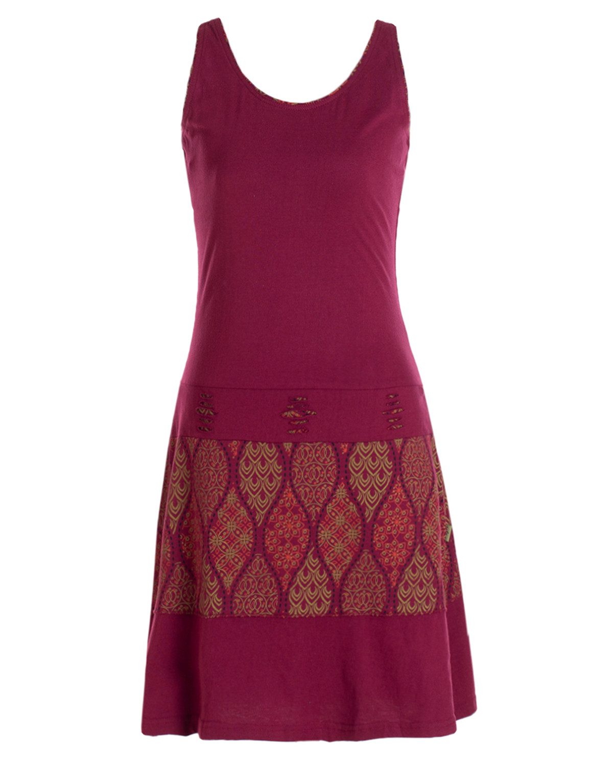Sommerkleid Damen Kleid Ethno Style Cutwork Trägerkleid Baumwolle