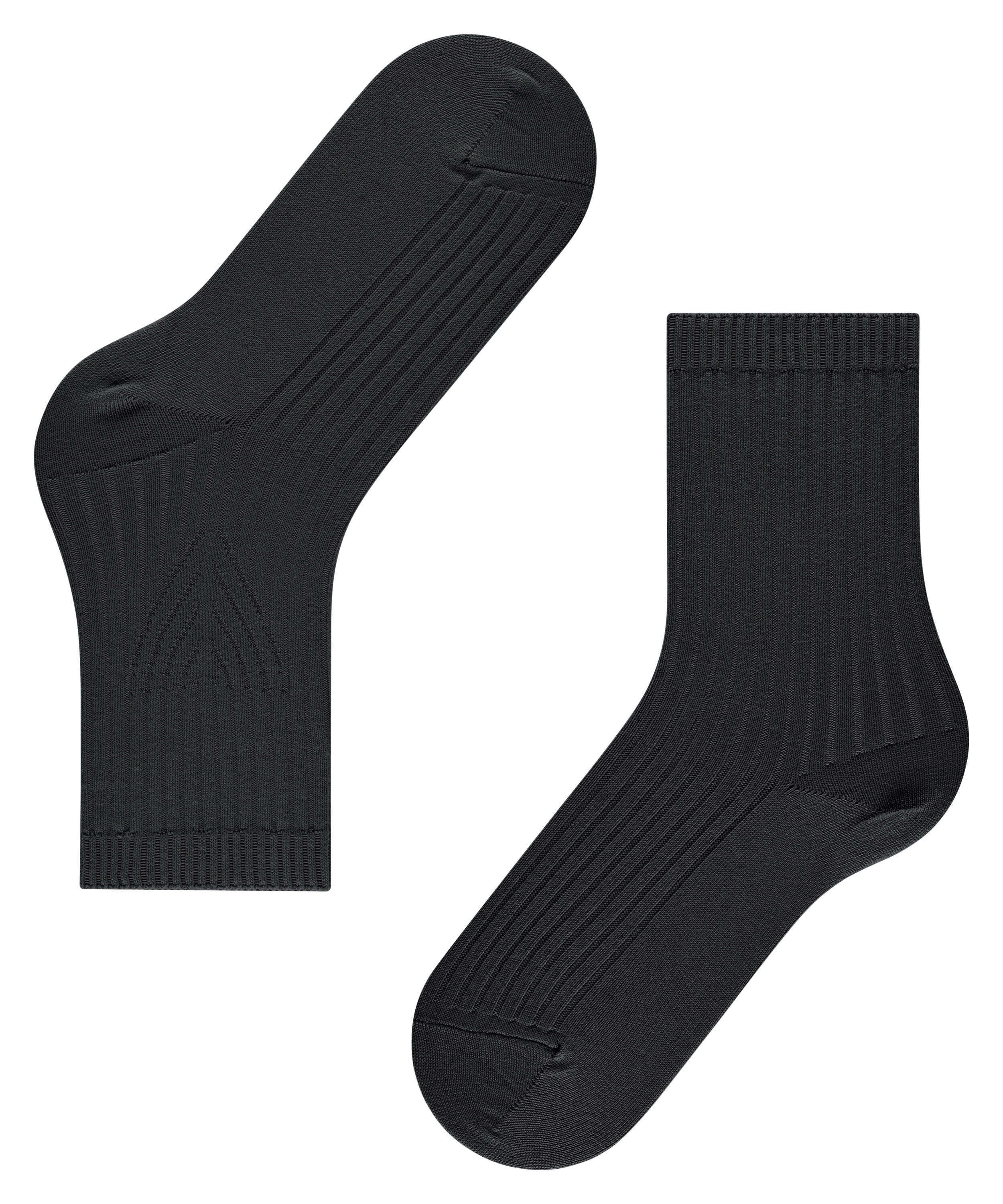 (1-Paar) (3000) Cross Knit black Socken FALKE