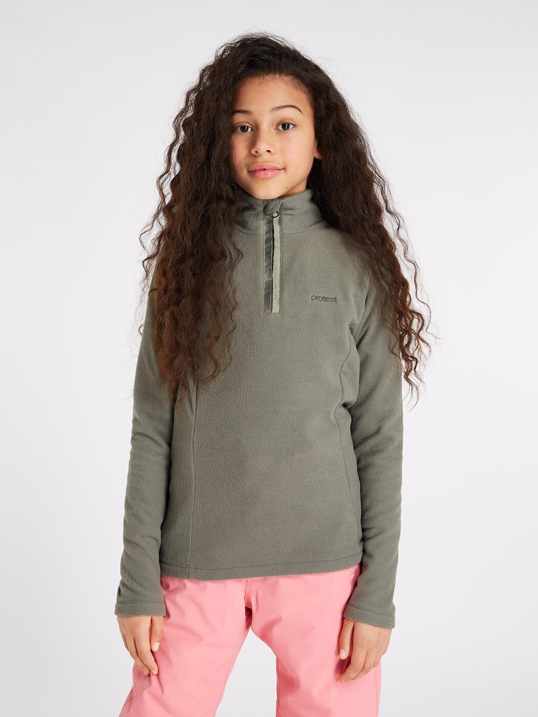 Protest Rollkragenpullover MUTEY JR 1/4 zip top 475 Mistygreen