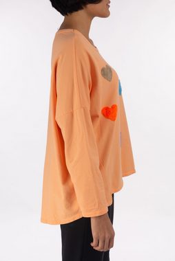 La Strada Sweatshirt mit weichem Herz-Print