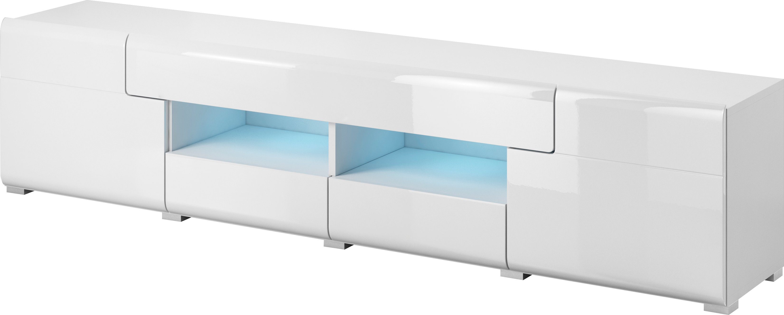 INOSIGN Lowboard "Toledo,Breite 209cm, trendige TV-Schrank mit dekorative F günstig online kaufen