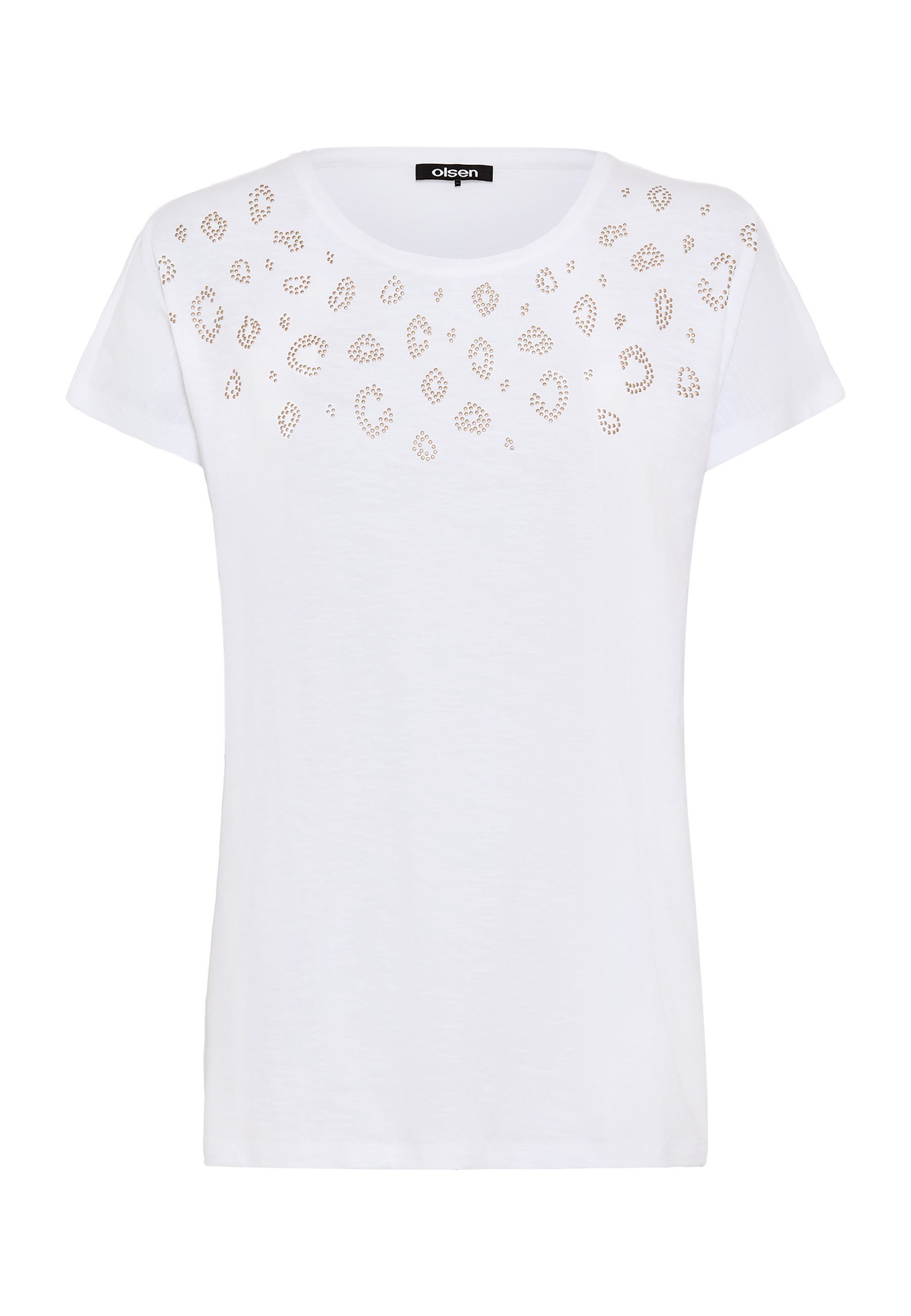 Olsen T-Shirt mit Placement-Print und Rundhalsausschnitt – Bild 5 von 5