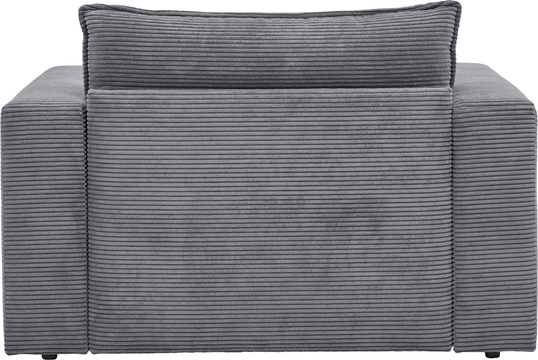 Loveseat Loveseat Cord, PIAGGE, Style Anthrazit Hochwertiger trendiger of Places