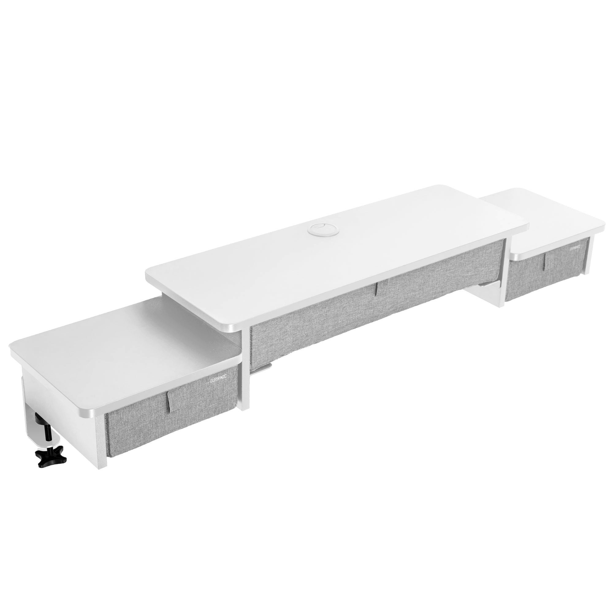Duronic Schreibtischaufsatz DD4 WE Schreibtischaufsatz, Monitorständer mit Schubladen